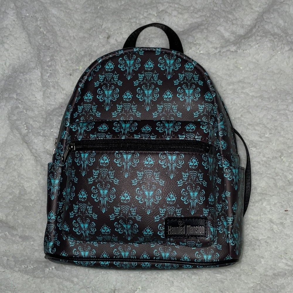 Haunted Mansion Black and Teal Backpack